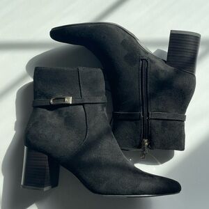 Tudor Black Suede Ankle Boots